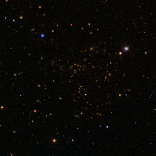 Three overlapping clusters from the SDSS